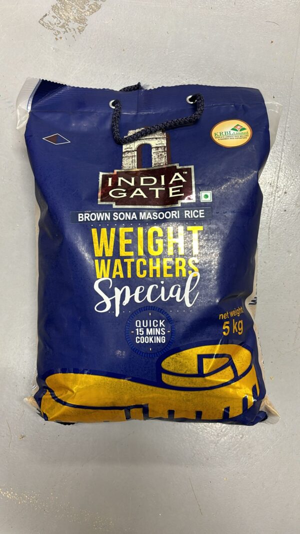 Brown Sona Masoori Rice (Weight Watchers Special) (India Gate) 5 Kg