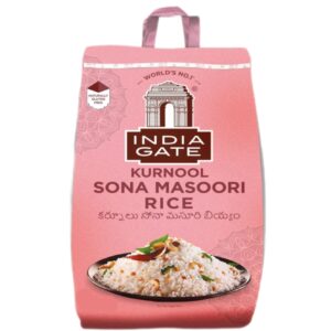 Kurnool Sona Masoori Rice (India Gate) 5 Kg