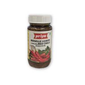 Roselle Leaves Red Chilli Pickle in Oil (Priya) 300g