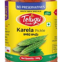 Karela Pickle 300g With Garlic (Telugu Foods) Clearance Sale Expires on 21/02/2026